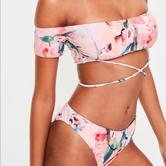 NWT Missguided Bloom Waist Strap Bikini - Picture 1 of 5